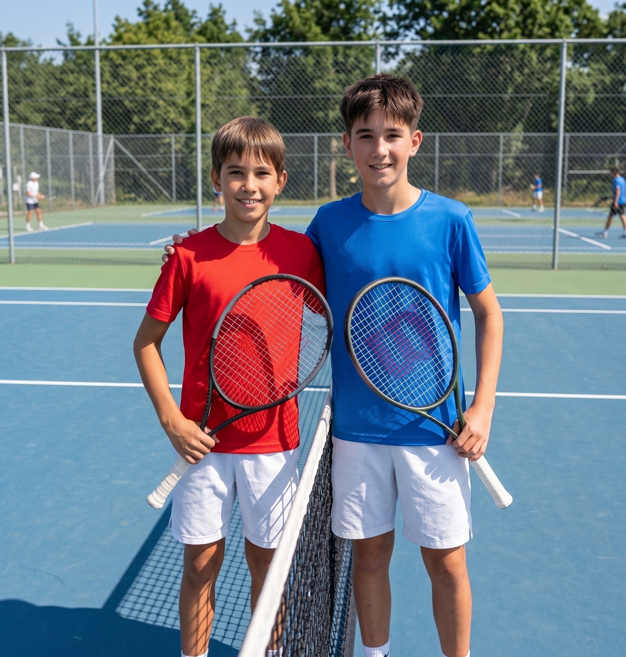 Alex și David, juniori de tenis susținuți prin parteneriate corporate